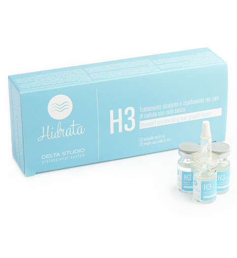 Delta Studio H3 / Средство увлажняющее против выпадения волос при сухой коже, 12 шт по 6 мл