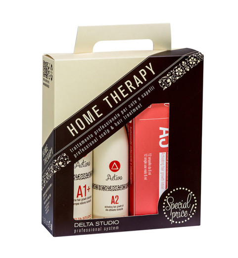 Delta Studio Набор домашней терапии при выпадении волос и для стимуляции их роста (Шампунь A1, масло А2, Лосьон А3)