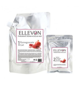Ellevon (Эллевон) Pomegranate Premium Modeling Mask / Премиум Альгинатная маска с гранатом (гель + коллаген), 1000 мл + 100 мл