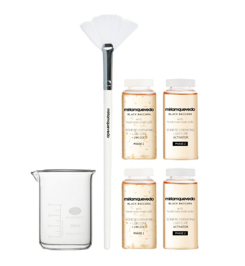 Miriam Quevedo Black Baccara Bond Rejuvenating Luxe Cure / Набор Омолаживающая люкс-терапия для волос с экстрактом розы, 4*20 мл