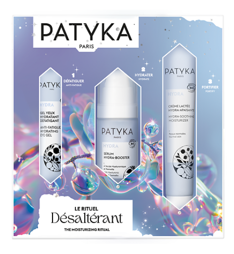 Patyka Hydra Coffret / Подарочный набор (гель для кожи контура глаз, сыворотка, крем), 15мл+30мл+40мл