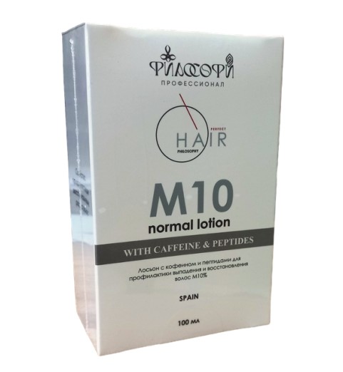 Philosophy M10 Normal Lotion With Caffeine & Peptide / Лосьон с миноксидилом 10%, кофеином и пептидами для профилактики выпадения и восстановления волос, 100 мл